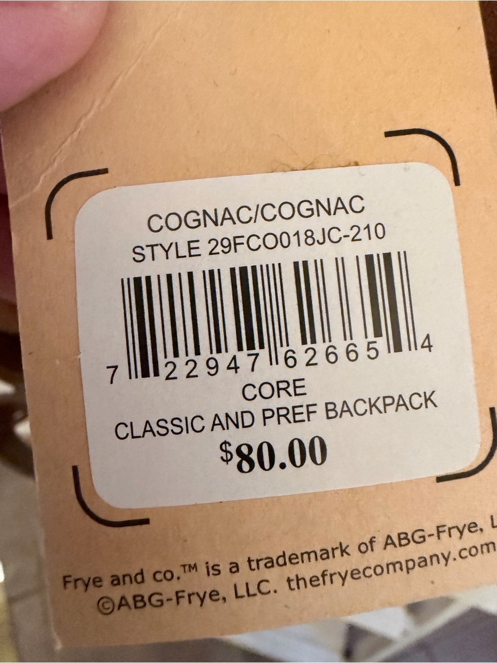 Frye & Co. NWT Cognac Foldover Backpack Faux Leather - Picture 12 of 12